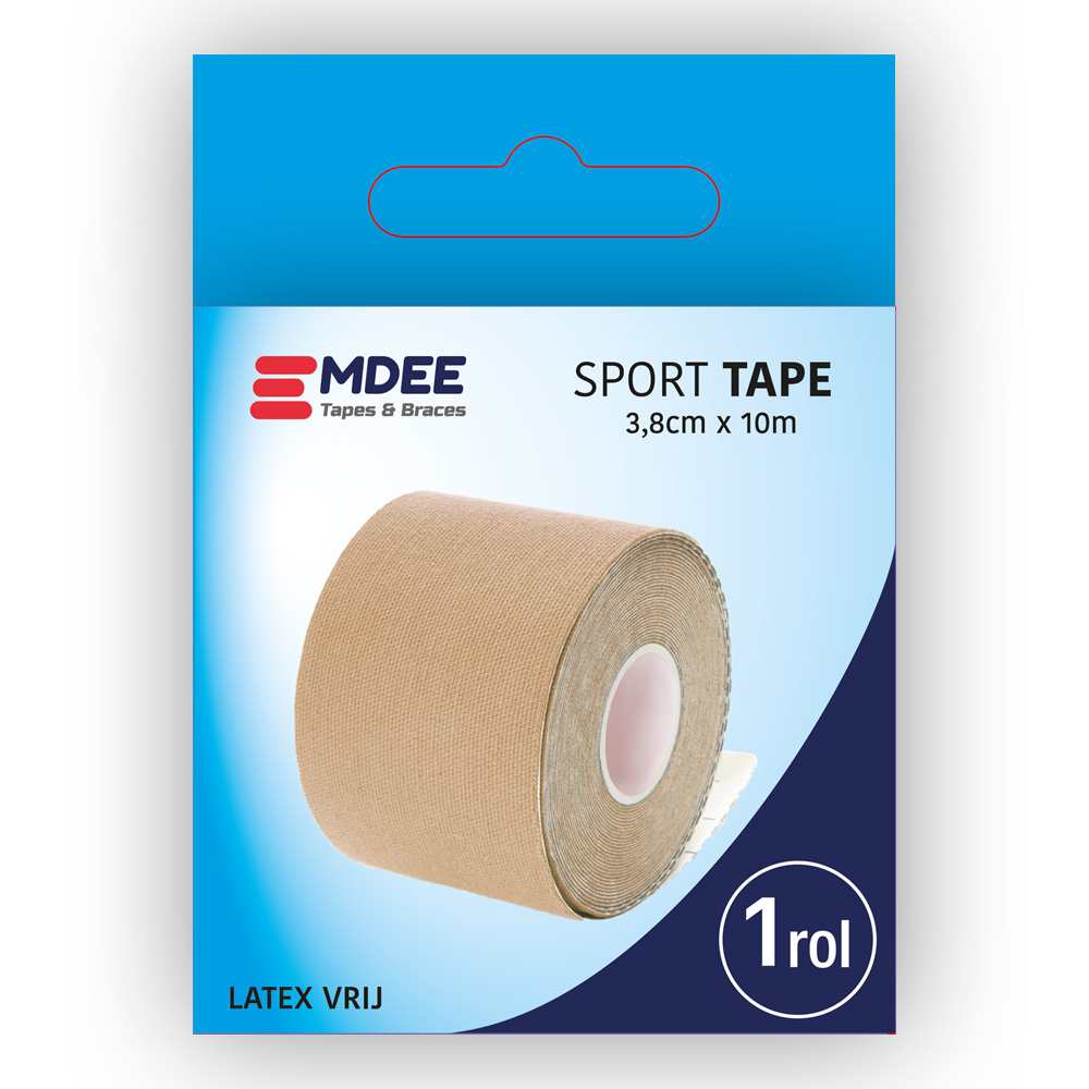 Emdee Sport Tape 3,8cm*10m | Huidskleur